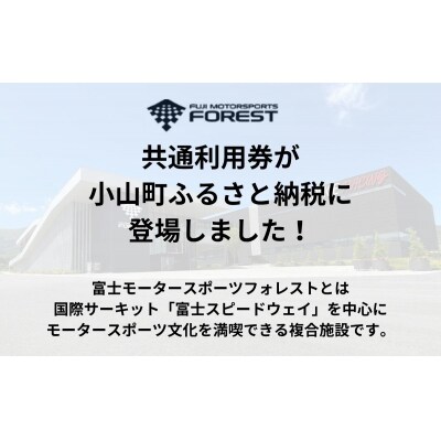 富士 モータースポーツフォレスト エリア 共通利用券30万円(10,000円券×30枚)AW69