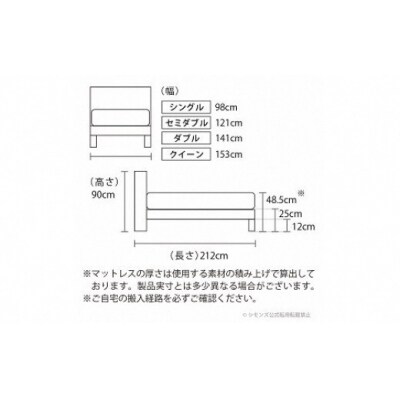 シモンズ/クィーンベッドBSボックス2ST/BSゴールデンバリューAB2111Aナチュラル
