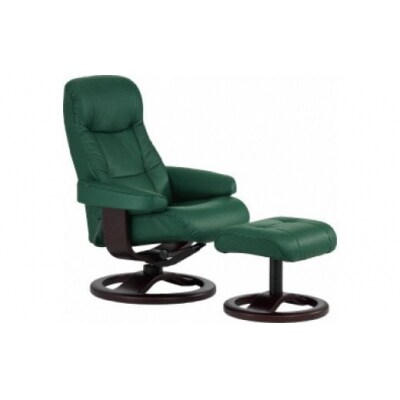 【シモンズ】パーソナルチェア215(皮革/フォレスト・木部/エスプレッソ)　