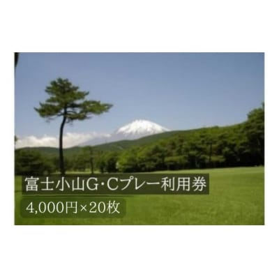 富士小山G・Cプレー利用券　20枚 【小山町内 ゴルフ場 共通利用券】Y22