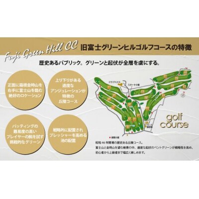 富士グリーンヒルカントリークラブ(旧富士G・G・旧富士H・C)利用券 1枚