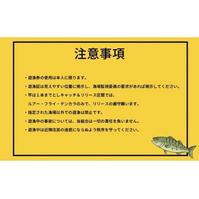 鮎沢川あまご釣り「年券」 高校生　※着日指定不可 