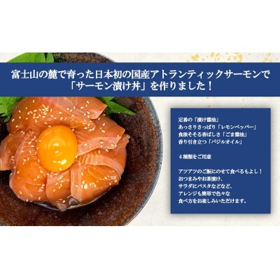 小山町産アトランティックサーモン 漬け醤油味 漬け丼(約125g×4P)
