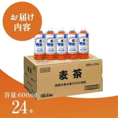 麦茶ノンカフェイン600mlPET×24本