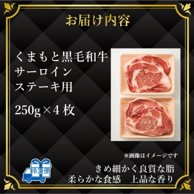 【A4～A5】くまもと黒毛和牛サーロインステーキセット　1kg(250g×4枚)(山江村)