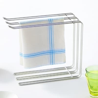 [ハナウタ] おしゃれなステンレス製キッチン用品 キッチンハンガー シルバー【010P005】