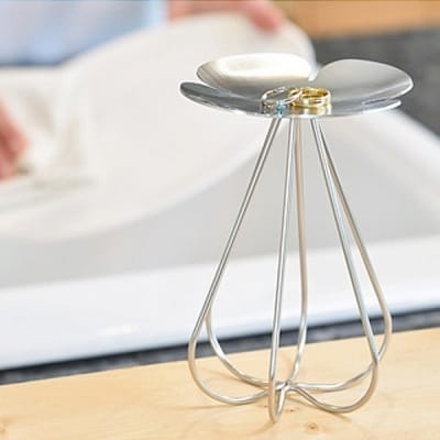 [ハナウタ] おしゃれなステンレス製キッチン用品 アクセサリースタンド シルバー【011P003】
