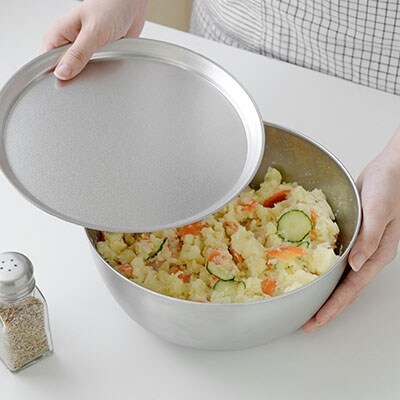 キズが目立ちにくい ステンレスボウル&プレートセット 18cm【010P090】