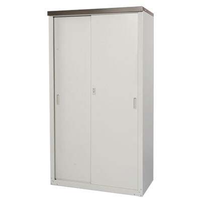 グリーンライフ] 倉庫や物置として便利 ハーフ棚収納庫 高さ162cm 屋外