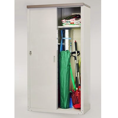 倉庫 物置 便利 ハーフ棚収納庫 高さ162cm 屋外 [グリーンライフ] 【078P002】