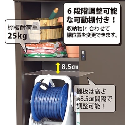 家庭用収納庫 92 物置 サビに強い 鍵付き収納庫 組立式 [グリーンライフ]【040P026】