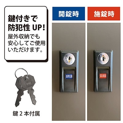 家庭用収納庫 92 物置 サビに強い 鍵付き収納庫 組立式 [グリーンライフ]【040P026】