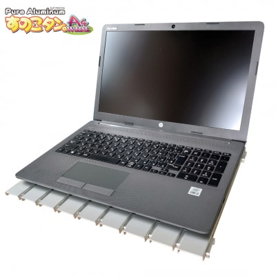 [すのこタン。] ノートPC台 ピュアアルミニウムすのこタン。A4ワイド イラスト【017P024】