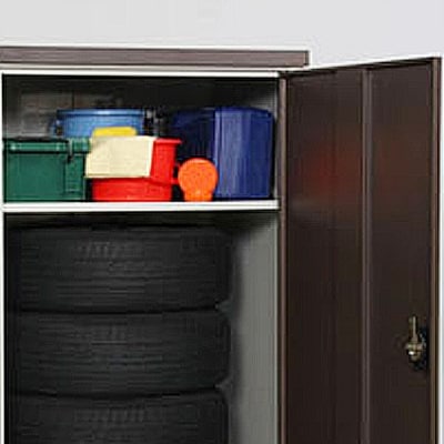倉庫 物置 便利 扉式タイヤ収納庫 132cm  [グリーンライフ]【078P004】
