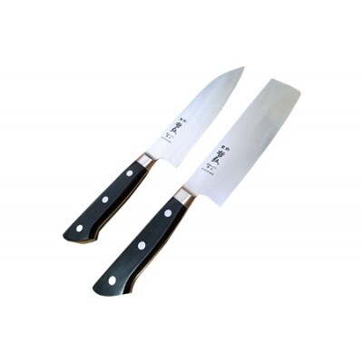 [哲弘] 匠が作る包丁 庖丁2本セット(三徳庖丁・菜切庖丁)【055P003】
