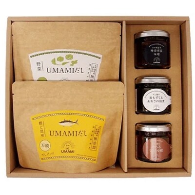 [新潟グルメ] UMAMIだしとご飯のお供5点セット(南蛮味噌 佃煮 しょうゆ糀)【011P002】