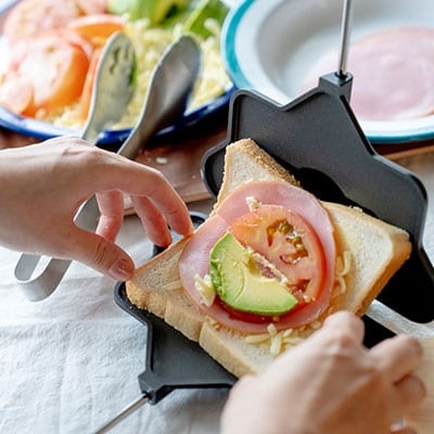 ホットサンドメーカー ポリゴン 燕三条製 アウトドアに キャンプ&バーベキュー 【010P113】