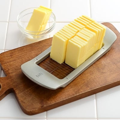 ワイヤーでスーッと切れるバターカッター ステンレス [leye] キッチン用品【010P152】