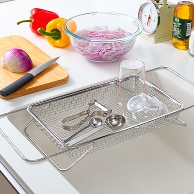 水切りメッシュかご レギュラー ステンレス 食洗器対応 水切りラック [leye]【010P156】