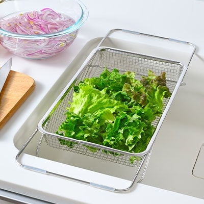 水切りメッシュかご レギュラー ステンレス 食洗器対応 水切りラック [leye]【010P156】