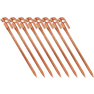 鍛造ペグ エリッゼステーク28cm 8本セット ブロンズ キャンプ [村の鍛冶屋]【015P080】