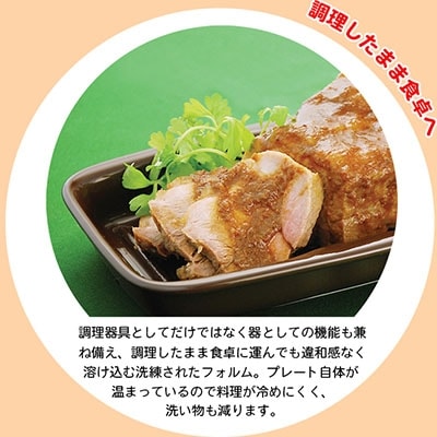 大きめ蓋付電子レンジ調理プレート マイクロウェーブヒートプラス(クリア)2枚セット【014P041】
