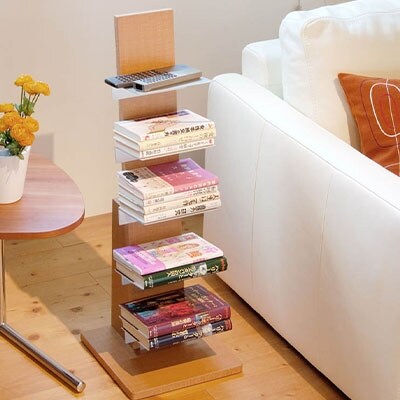 ブックタワー ロータイプ ナチュラル  5段 省スペース 見せる収納　インテリア【029P009】