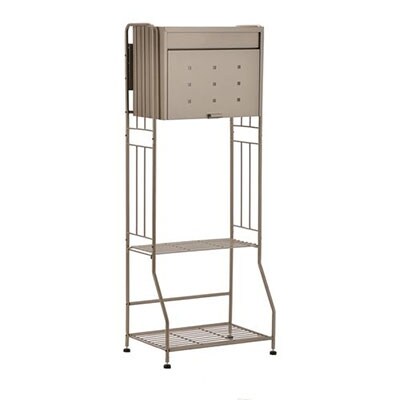 大型郵便ポスト&ガーデンポストスタンド チタングレー 郵便受け [グリーンライフ]【034P005】