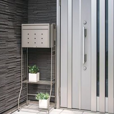 大型郵便ポスト&ガーデンポストスタンド チタングレー 郵便受け [グリーンライフ]【034P005】