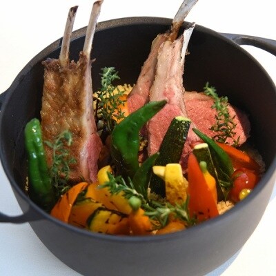 [UNILLOY(ユニロイ)] キャセロール(ホーロー鍋) 20cm くろがね【065P005】