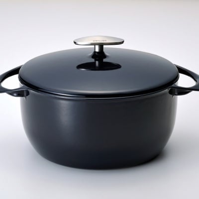 [UNILLOY(ユニロイ)] キャセロール(ホーロー鍋) 22cm 藍 お鍋【070P006】