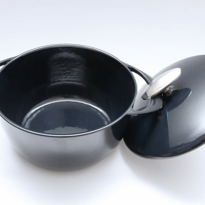 [UNILLOY(ユニロイ)] キャセロール(ホーロー鍋) 22cm 藍 お鍋【070P006】