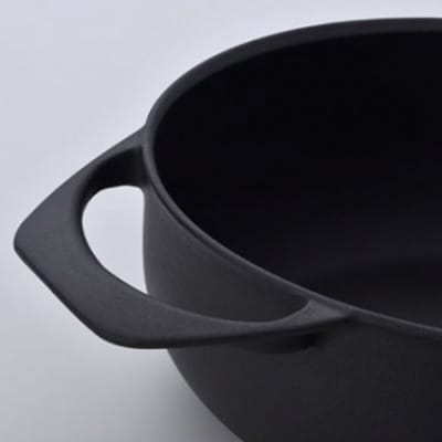 [UNILLOY(ユニロイ)] キャセロール(ホーロー鍋)22cm くろがね【070P007】