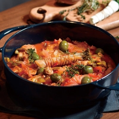 浅型キャセロール(ホーロー鍋) 24cm 藍 [UNILLOY(ユニロイ)] 【075P007】