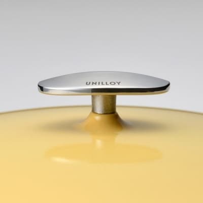 [UNILLOY(ユニロイ)] 浅型キャセロール(ホーロー鍋) 24cm くちなし【075P010】