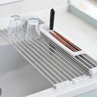 たためてしまえる伸縮水切り ワイドタイプ カトラリーケース付【013P051】