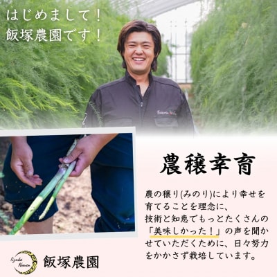 先行受付 アスパラガス 極太規格 (2L) 約1kg [飯塚農園] 【011P039】