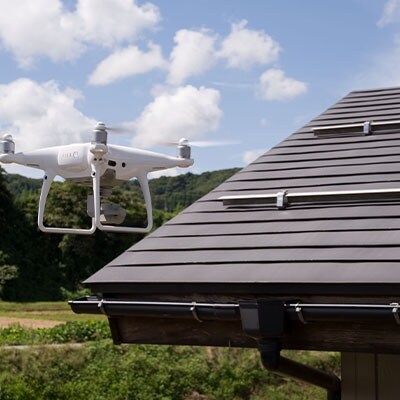 ドローン空撮の屋根点検 ドローン使用で楽々 (三条市限定)【017P037】