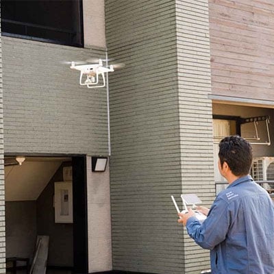 ドローン空撮の屋根点検 ドローン使用で楽々 (三条市限定)【017P037】