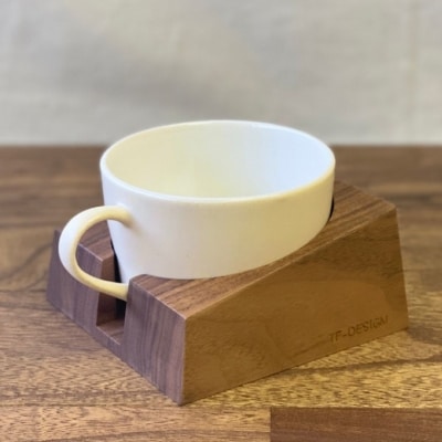 マグカップホルダーM　(ウォルナット) 燕三条製 デスク おしゃれ【014S002】