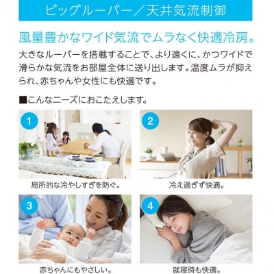 コロナ エアコン6畳用 リララWシリーズ 単相100V CSH-W2224R(W) 252P001