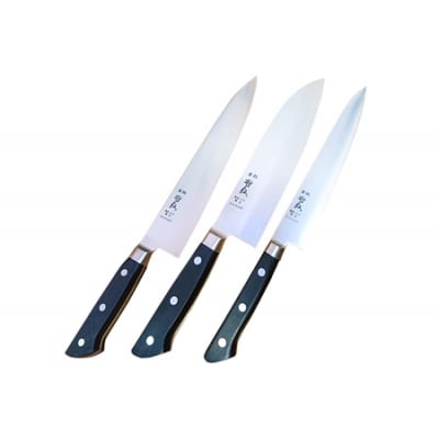 [哲弘] 匠が作る包丁 庖丁3点セット(牛刀・三徳庖丁・ペティナイフ)調理器具【075P001】