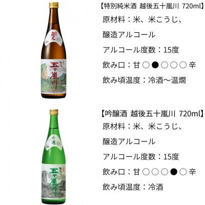 越後五十嵐川ギフトセット 新潟県 日本酒 特別純米 吟醸 [福顔酒造]【010S012】