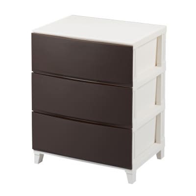 収納チェスト　ルームスワイドシェード　543　幅54cm　3段　ブラウン【012S007】