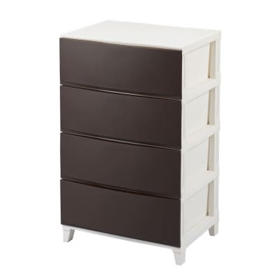収納チェスト ルームスワイドシェード 544 幅54cm 4段 ブラウン 家具【015S011】