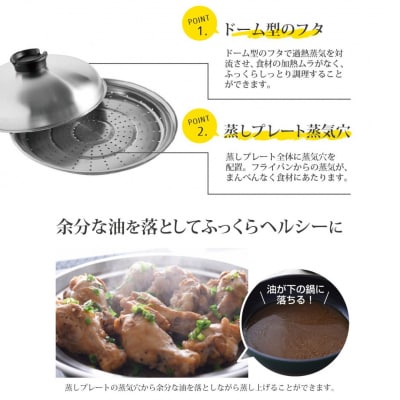 のせるだけで簡単蒸し器28～30cm スチーマー 蒸し器 調理器具 料理道具【011S034】
