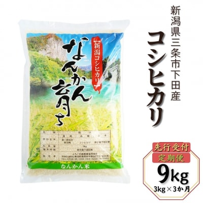 新米 先行受付 [定期便3kg×3ヶ月] コシヒカリ 令和7年産米 新潟県三条市 【013S007】