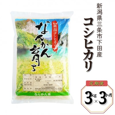 先行受付 [定期便3kg×3ヶ月] コシヒカリ 令和8年産米 新潟県三条市 【013S007】