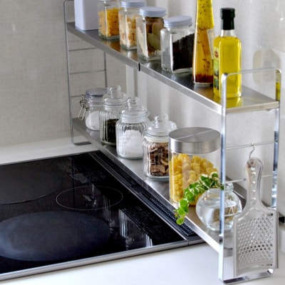 伸縮スリムラック キッチン用品 bwsSELECTION ビーワーススタイル【028S005】