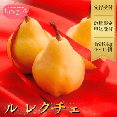 [2026年産先行受付] ル レクチエ 3kg 令和8年度 洋梨 新潟県産 【015S021】